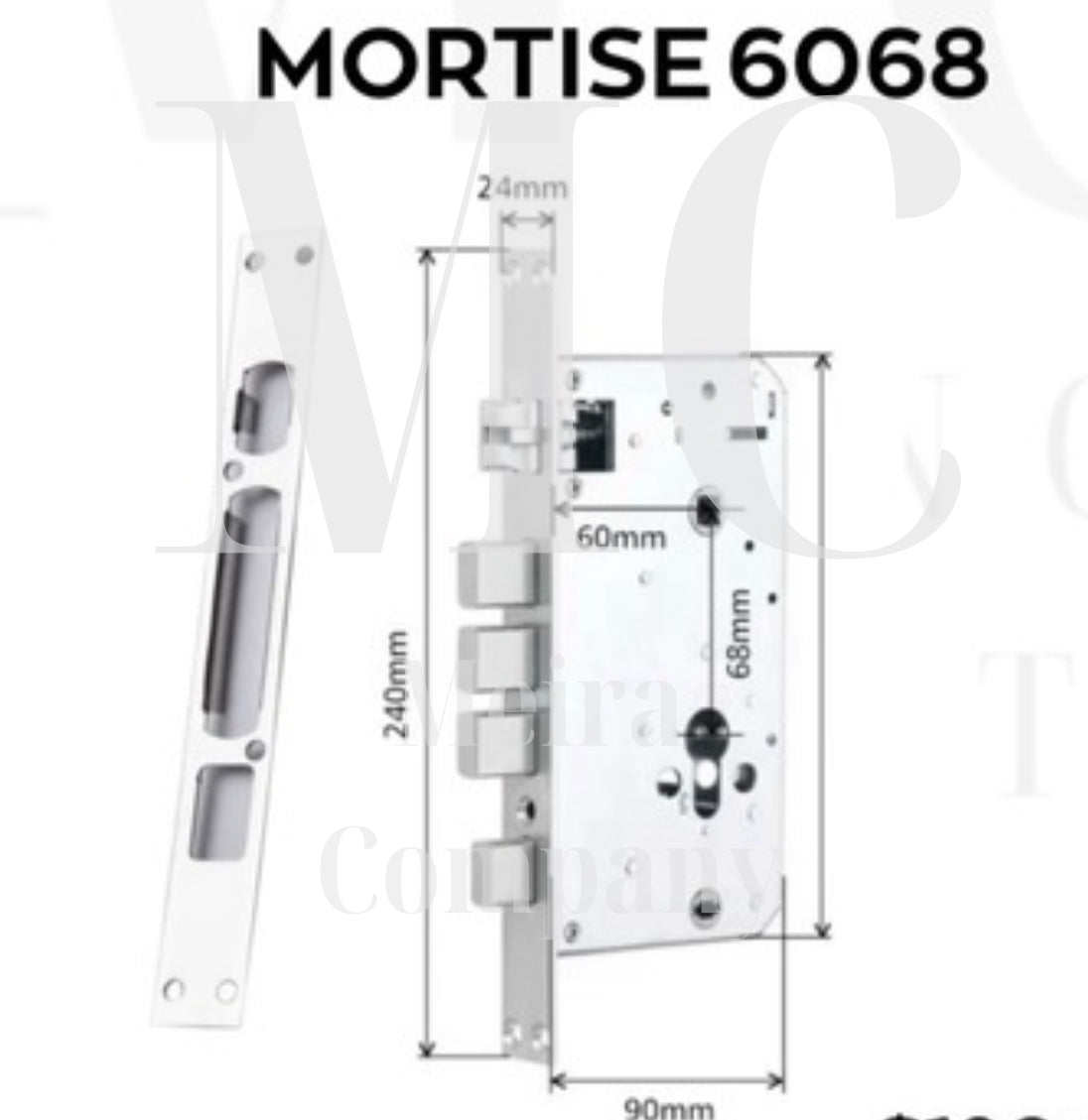 MORTISE PARA CERRADURA INTELIGENTE 6068