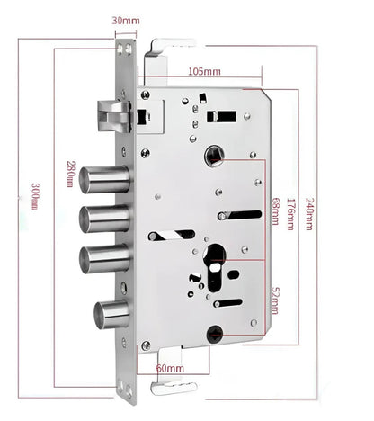 MORTISE 6068 cerradura inteligente puerta de seguridad redondo