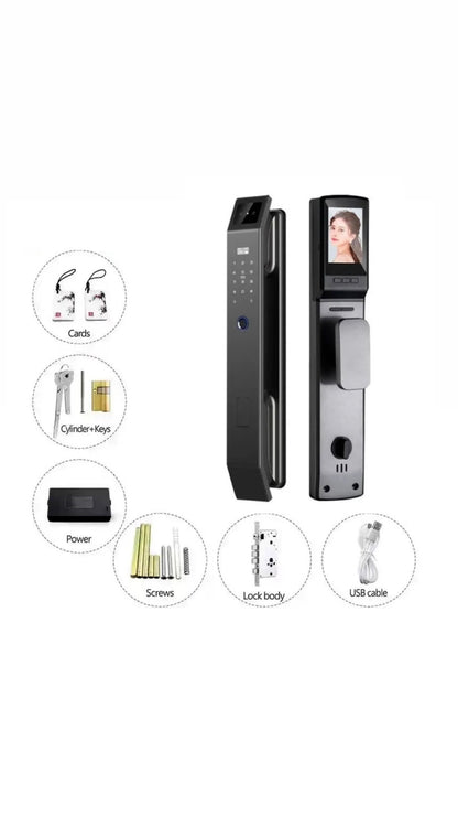 CERRADURA INTELIGENTE CON VIDEO CONFERENCIA REF. DGB10 SILVER