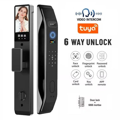 Cerradura inteligente DGB12 con RECONOCIMIENTO FACIAL, VIDEO ACTIVO EN ESPAÑOL 🇪🇸
