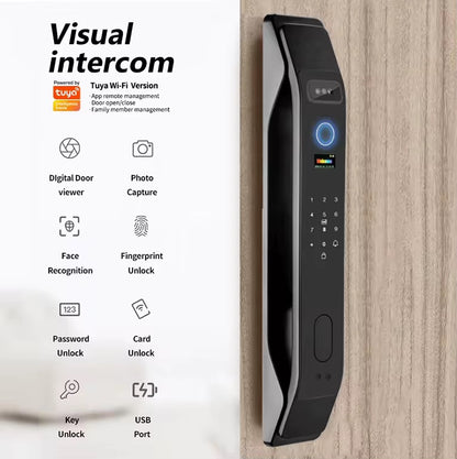 Cerradura inteligente DGB12 con RECONOCIMIENTO FACIAL, VIDEO ACTIVO EN ESPAÑOL 🇪🇸