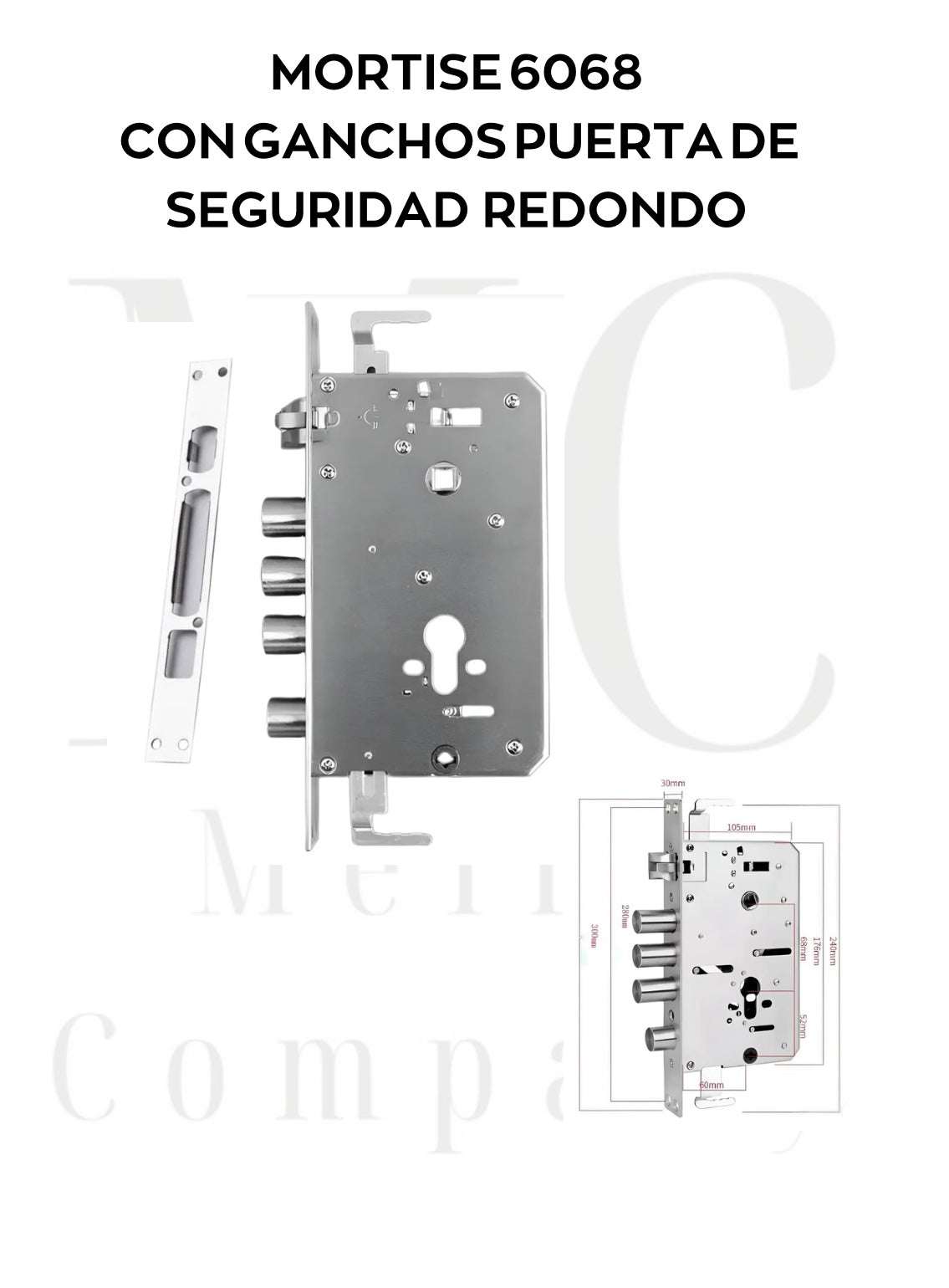 MORTISE 6068 cerradura inteligente puerta de seguridad redondo