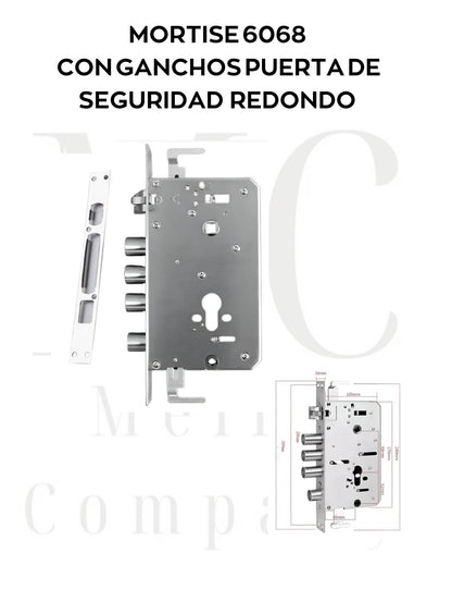 MORTISE 6068 cerradura inteligente puerta de seguridad redondo