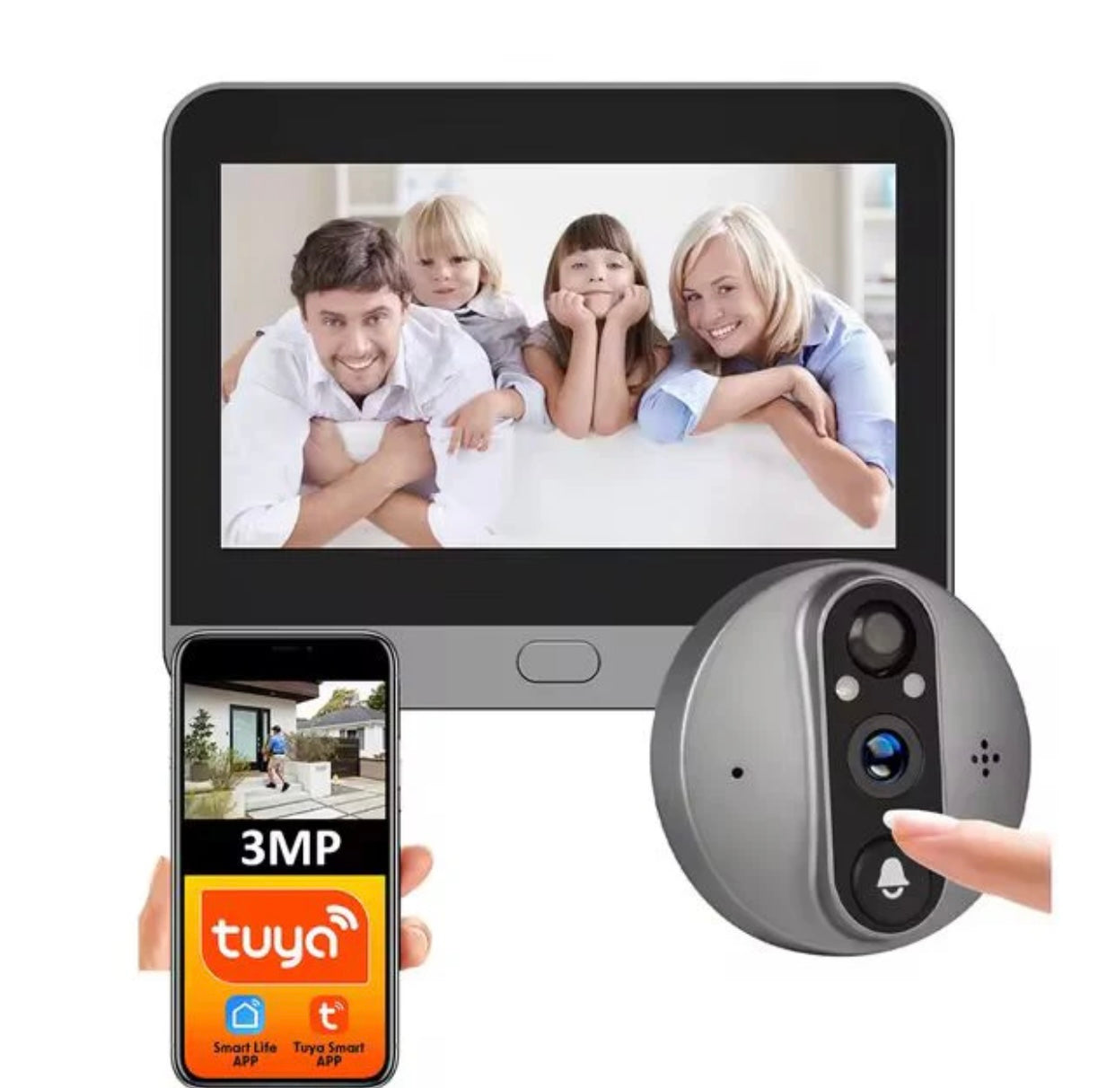 MIRILLA, OJO MÁGICO INTELIGENTE WIFI TUYA, ALEXA Y GOOGLE HOME