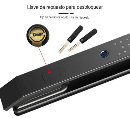 CERRADURA INTELIGENTE CON VIDEO CONFERENCIA REF. DGB10 SILVER