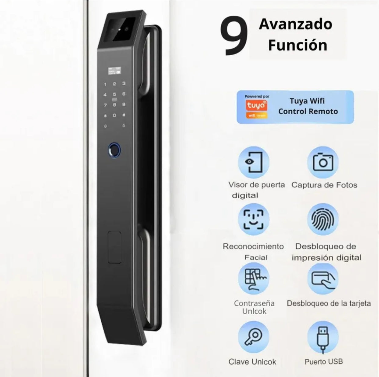 CERRADURA INTELIGENTE CON VIDEO CONFERENCIA REF. DGB10 SILVER