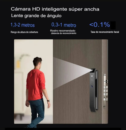 CERRADURA INTELIGENTE CON VIDEO CONFERENCIA REF. DGB10 SILVER